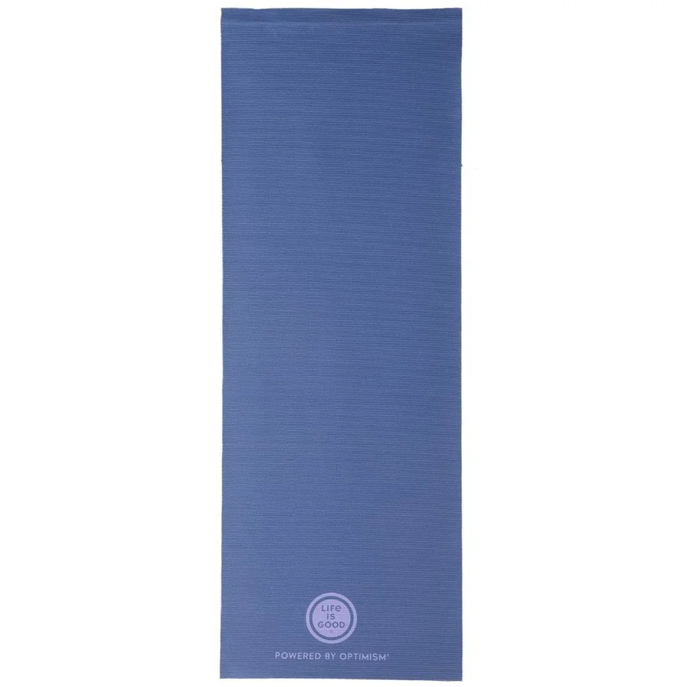 Life Is Good Yoga mat/ Reversible blue durable lightweight unique latex-free - Picture 2 of 12